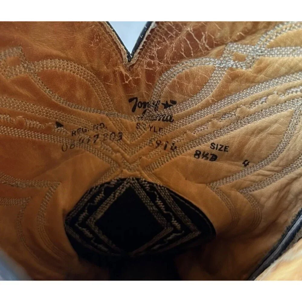 Tony Lama Wingtip Cowboy Boots Men’s 8.5 Tony Lama 6914 Vintage Wingtip Cowboy